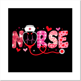 Nurse Valentines Day Valentine Scrub Top Women Scrubs NICU Posters and Art